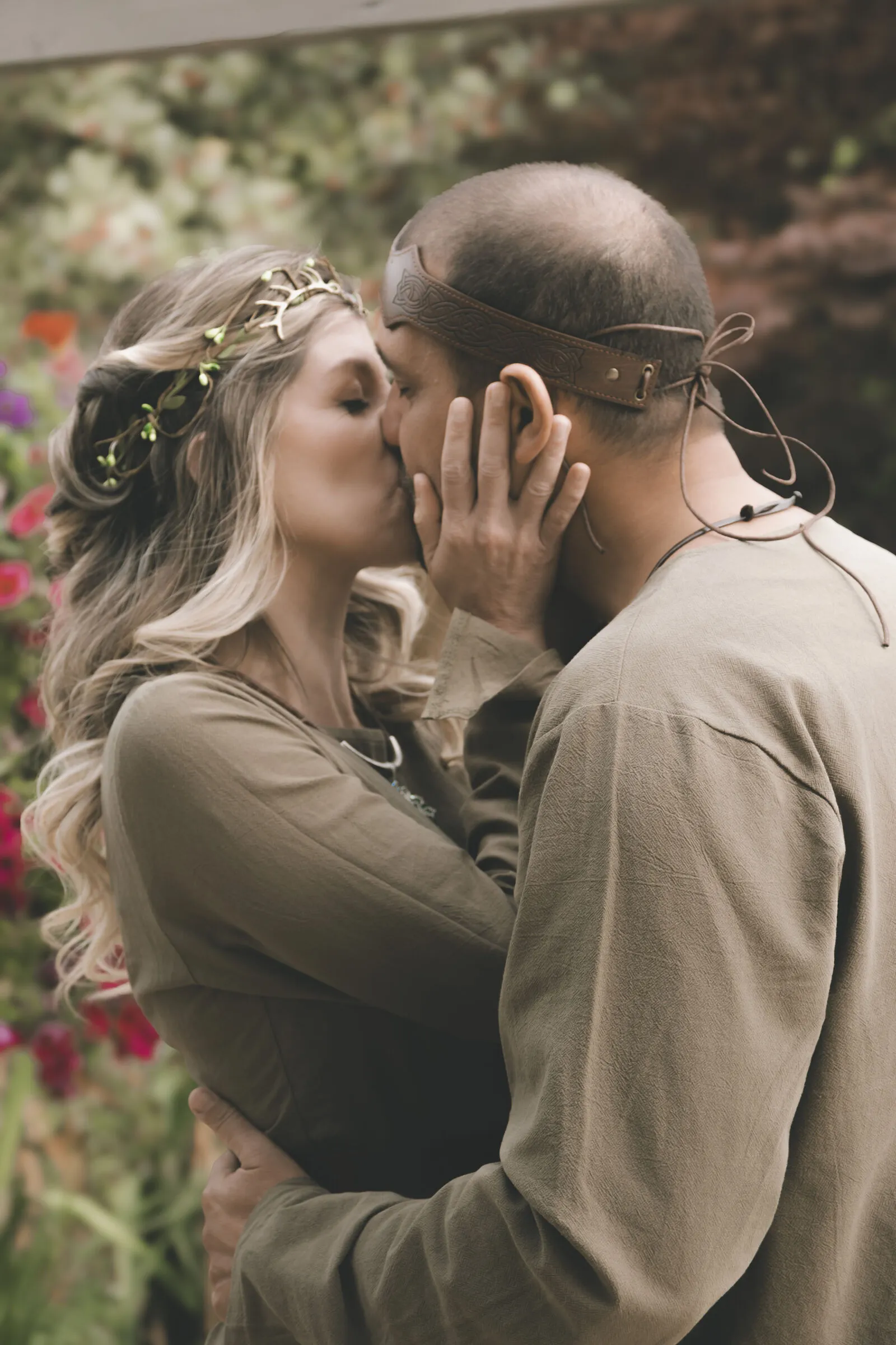 Priscilla & Vinicius — Celtic vow renewal for 15 years married, Dublin garden
